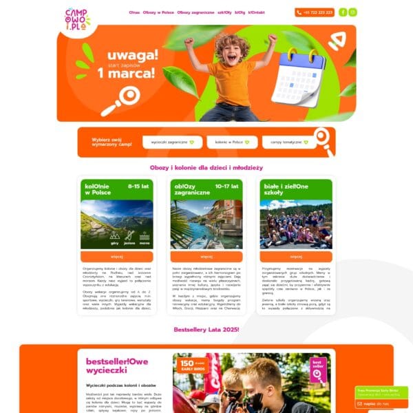 Realizacja strony internetowej campowo.pl – Serwis24