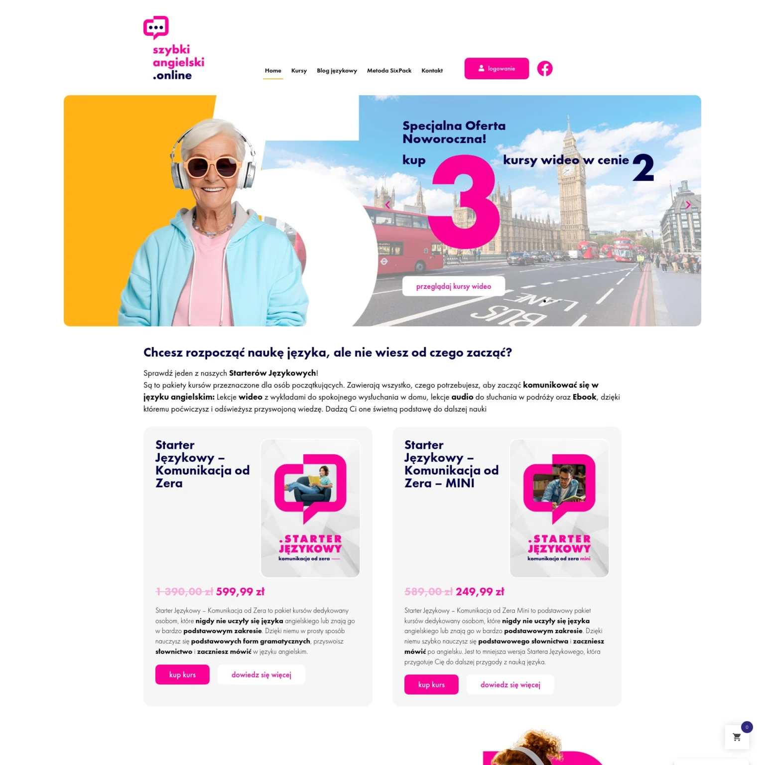 Realizacja strony internetowej szybkiangielski.pl– Serwis24