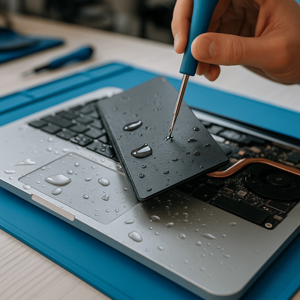 naprawa laptopa po zalaniu