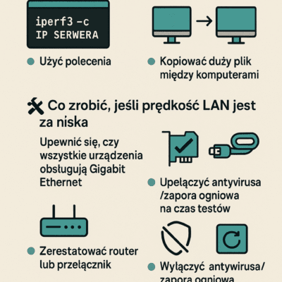 jak sprawdzić prędkość sieci lan