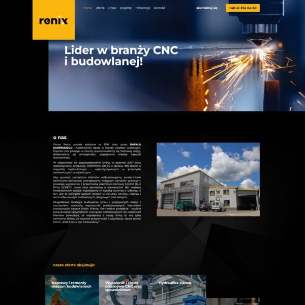 Realizacja strony internetowej renix.pl – Serwis24