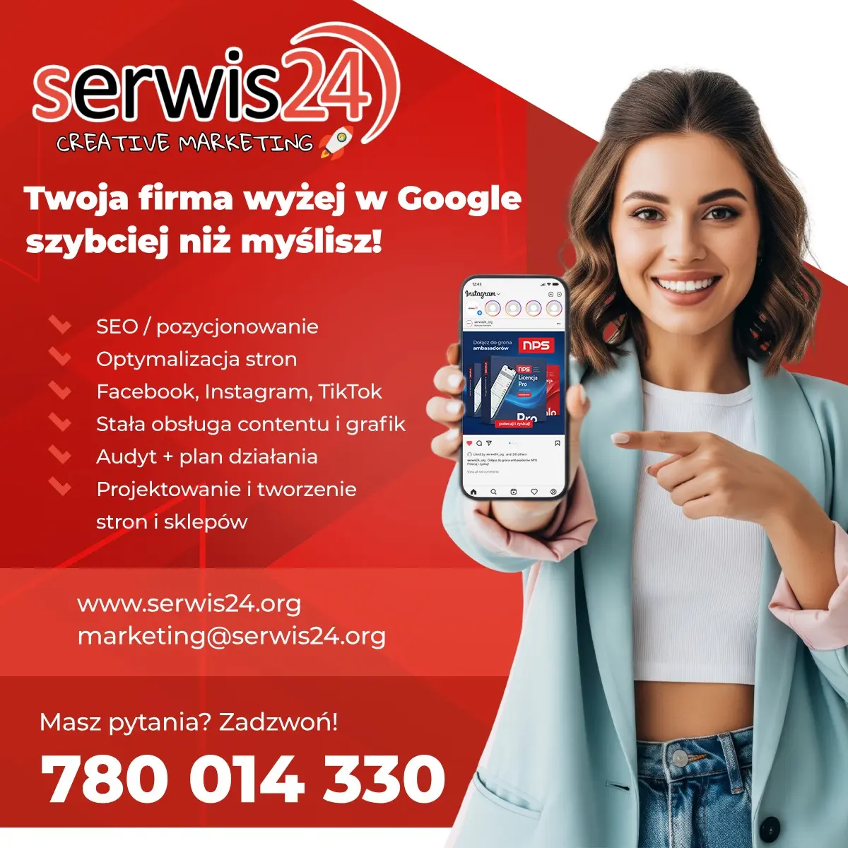 Social Media usługi Profesjonalna obsługa social media dla firm — Serwis24 Creative Marketing